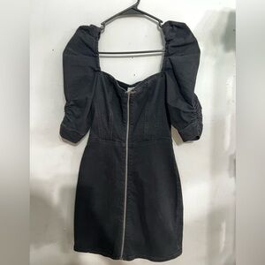 Bershka Black Denim Dress